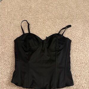 Aritzia black corset tank top